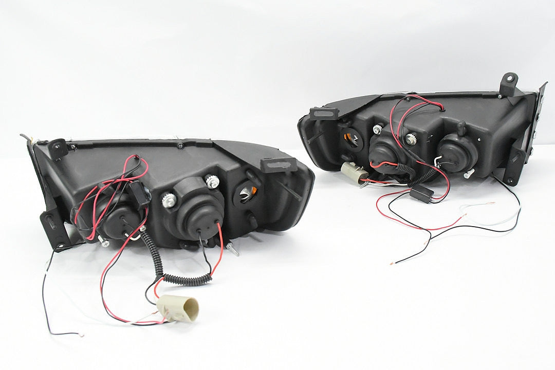 94-01 DODGE RAM 94-02 DODGE RAM 2500 3500 LED/HALO/PROJECTOR SMOKED LENS AMBER CORNER HEADLIGHTS