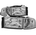 REFURBISHED 94-01 DODGE RAM 1500 DODGE RAM 2500 3500 CHROME HOUSING HEADLIGHTS