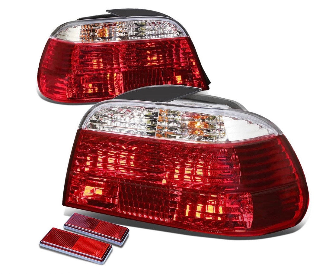95-01 BMW 7-SERIES RED CLEAR TAILLIGHTS