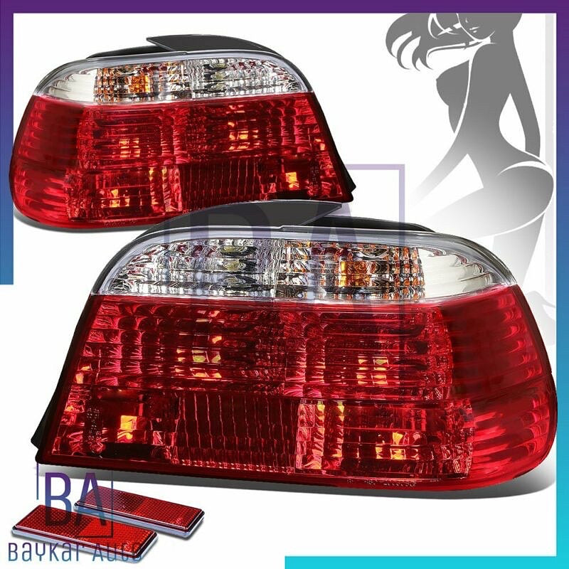 95-01 BMW 7-SERIES RED CLEAR TAILLIGHTS