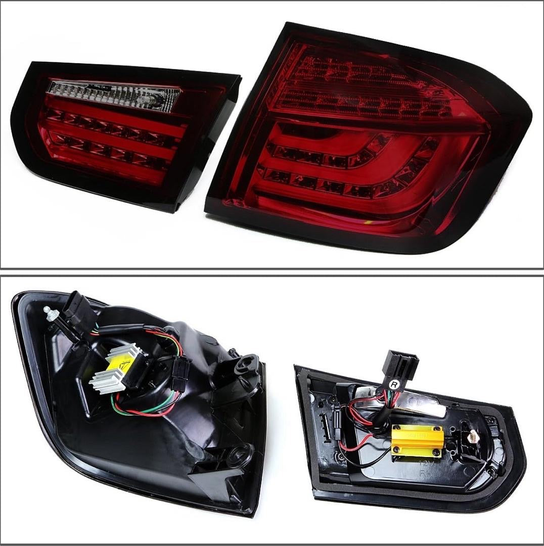 13-15 BMW 320I 328I 328D 335I / XDRIVE LED RED SMOKE TAILLIGHTS 4-DOOR
