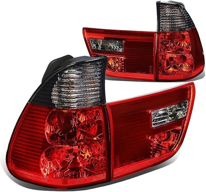 00-06 BMW X5 SMOKE RED PAIR OF TAILLIGHTS