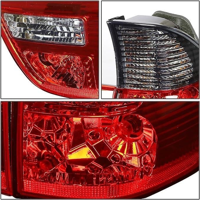 00-06 BMW X5 SMOKE RED PAIR OF TAILLIGHTS