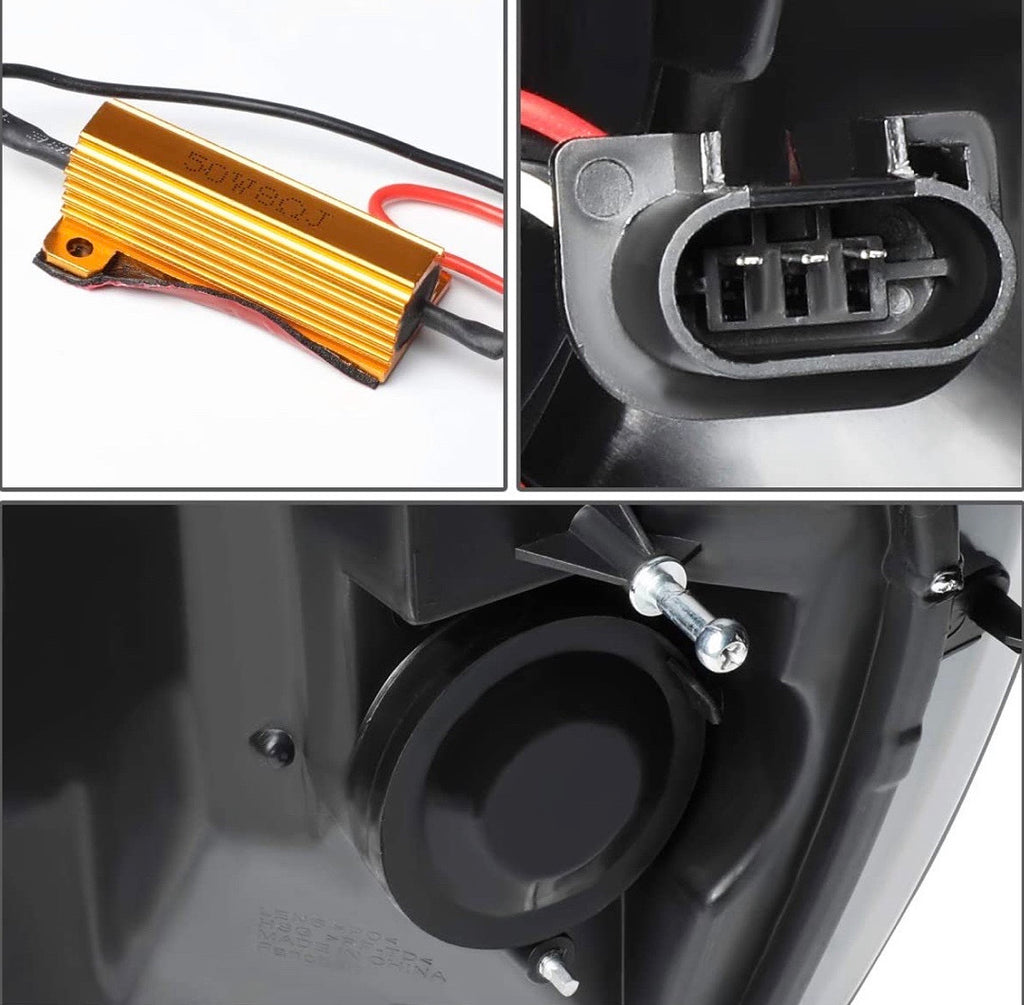 06-08 DODGE RAM LED DRL SEQUENTIAL CHROME AMBER HEADLIGHTS