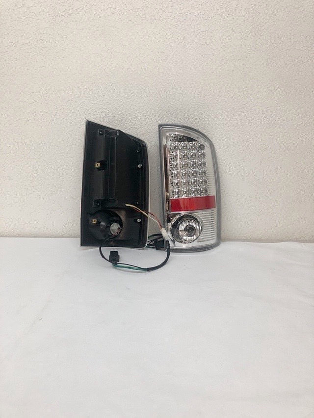 02-06 DODGE RAM CHROME ALL CLEAR LED TAILLIGHTS