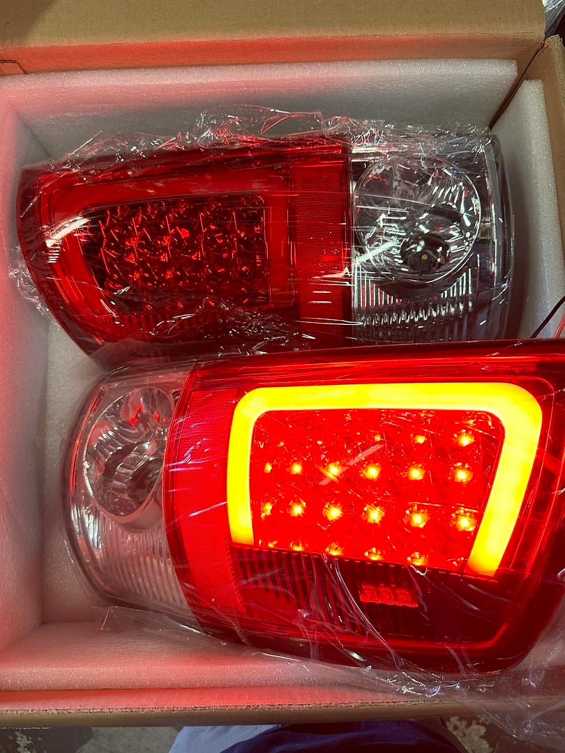 07-08 DODGE RAM CHROME RED LED 3D TAILLIGHTS