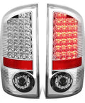07-08 DODGE RAM LED CHROME CLEAR TAILLIGHTS