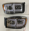 REFURBISHED 06-08 DODGE RAM 1500 06-09 DODGE RAM CHROME HOUSING LED/ PROJECTOR SEQUENTIAL TURN SIGNAL
