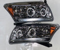 07-10 DODGE CALIBER CHROME HOUSING AMBER PROJECTOR HALOGEN HEADLIGHTS