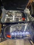 98-04 DODGE DAKOTA 97-03 DODGE DURANGO LED ONE PIECE BLACK HOUSING CLEAR LENS AMBER
