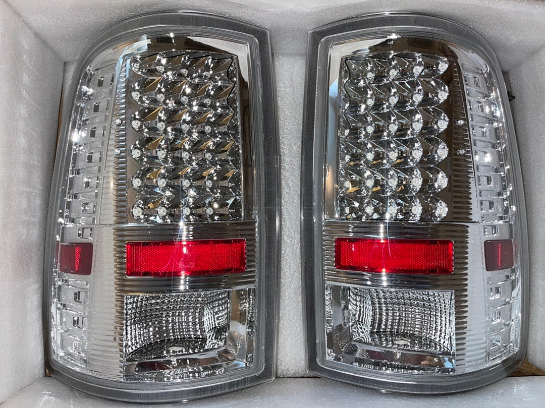 09-17 DODGE RAM 1500 LED CHROME CLEAR TAILLIGHTS