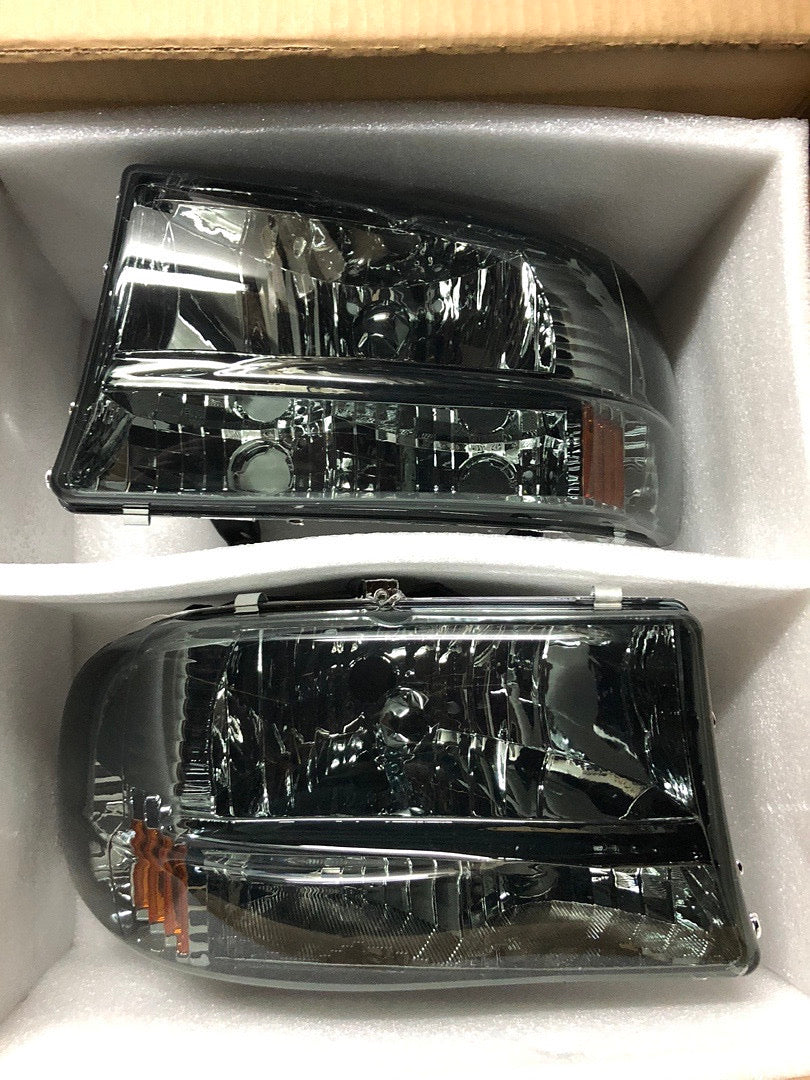 97-04 DAKOTA/DURANGO SMOKED amber HEADLIGHTS