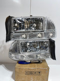 97-04 DODGE DAKOTA / DURANGO CHROME HOUSING CLEAR CORNER HEADLIGHTS