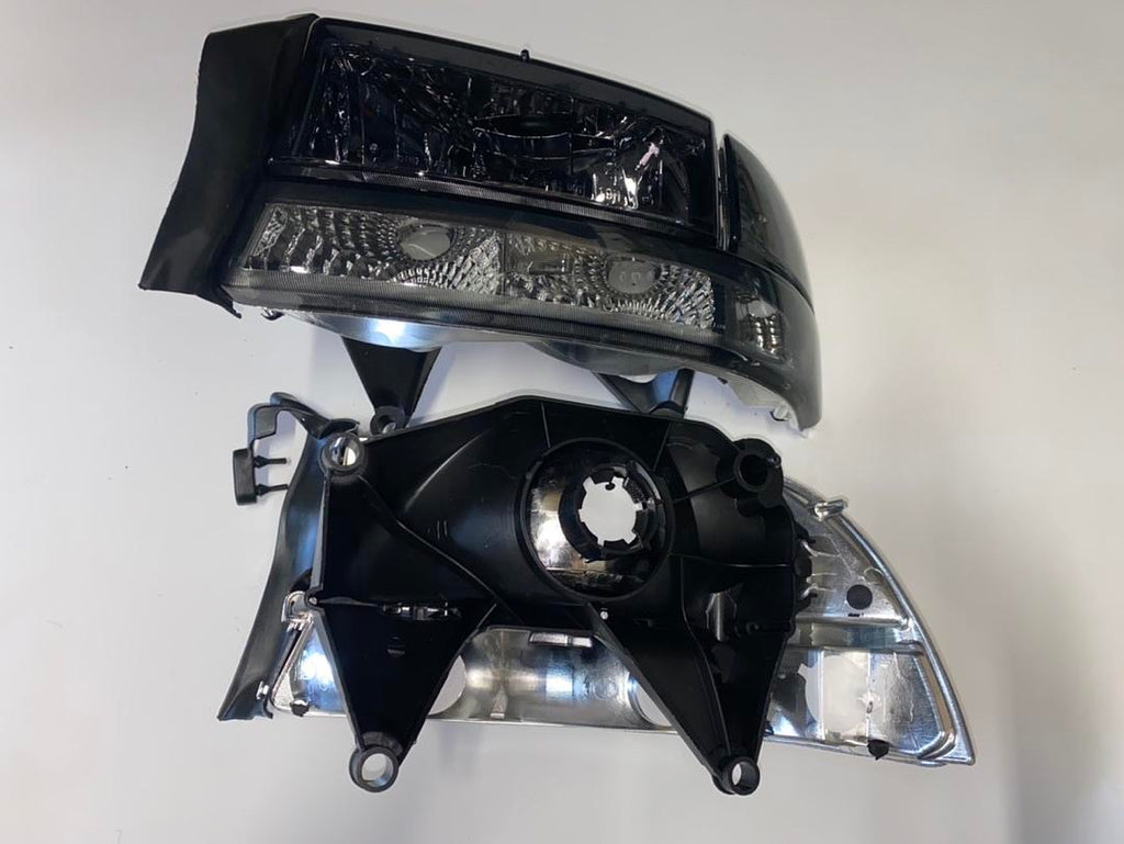 98-04 DODGE DURANGO / DAKOTA SMOKED LENS CLEAR CORNER HEADLIGHTS