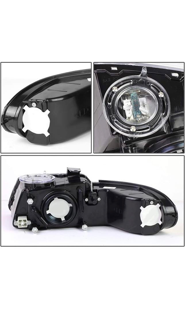 96-99 CARAVAN VOYAGER SMOKED LENS AMBER CORNER HEADLIGHTS
