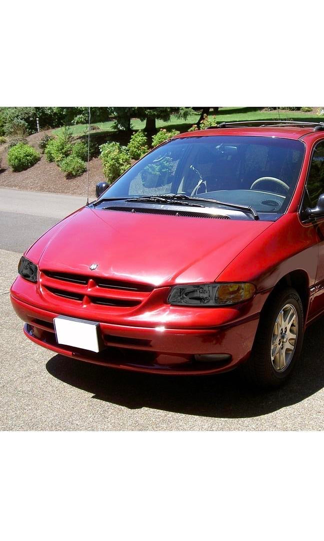 96-99 CARAVAN VOYAGER SMOKED LENS AMBER CORNER HEADLIGHTS