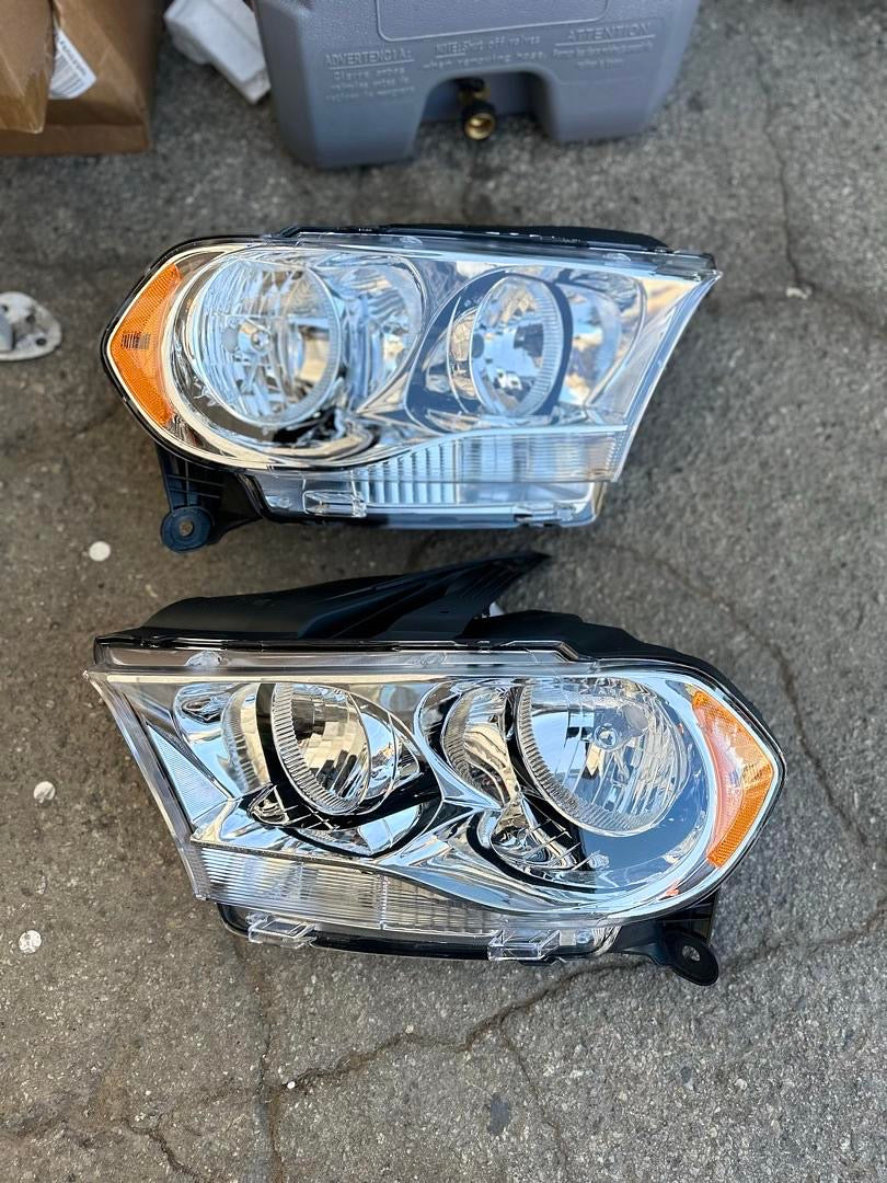 11-13 DODGE DURANGO CHROME AMBER HEADLIGHTS REPLACEMENT