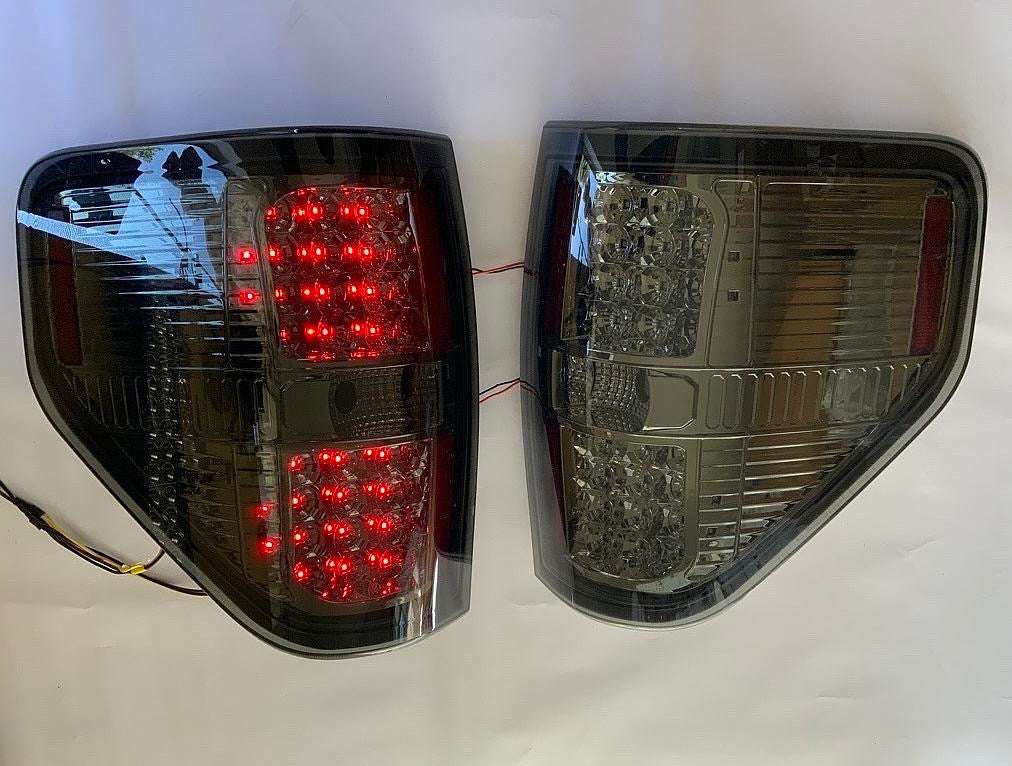 09-14 FORD F-150 CHROME SMOKED LED TAILLIGHTS
