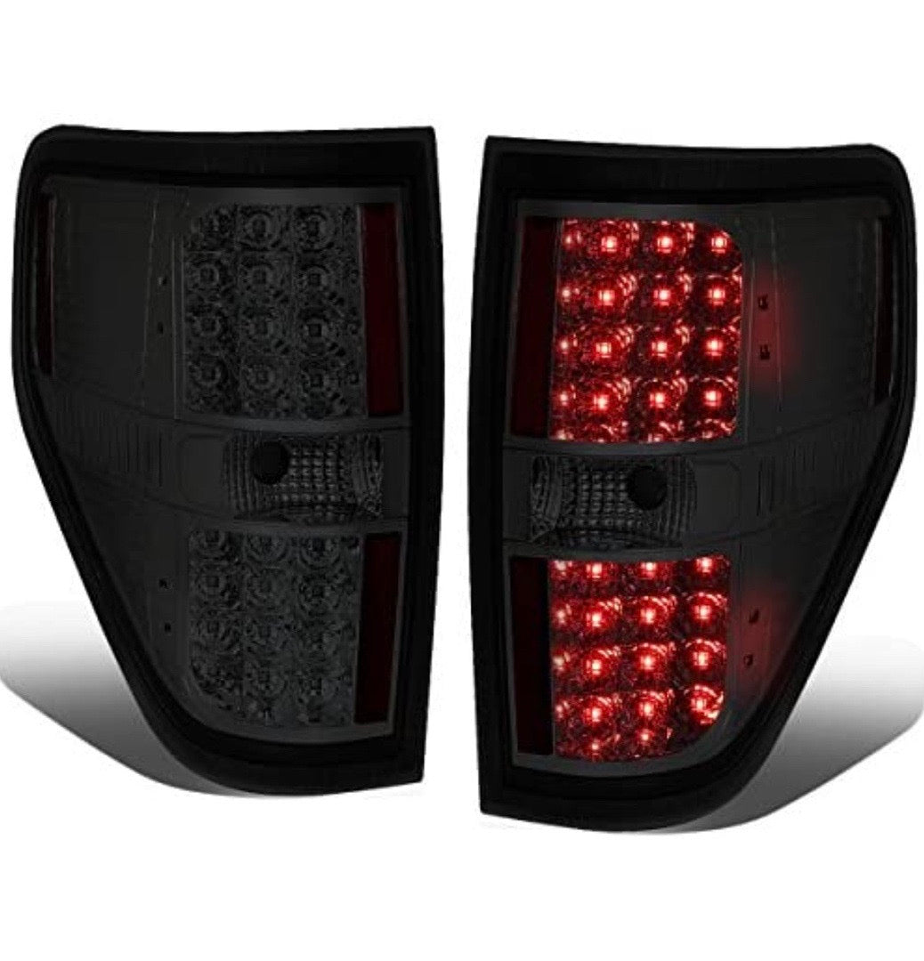 09-14 FORD F-150 CHROME SMOKED LED TAILLIGHTS