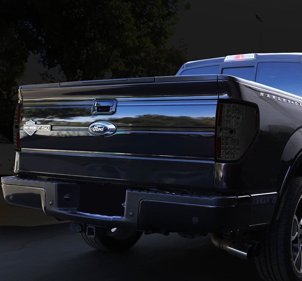 09-14 FORD F-150 CHROME SMOKED LED TAILLIGHTS