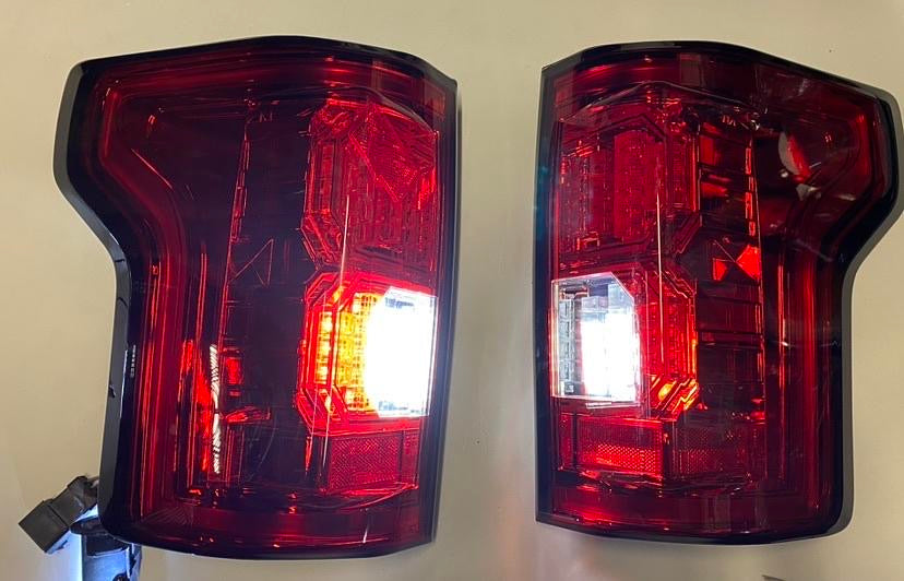 15-17 FORD F-150 LED REAR RBP BRAND TAILLIGHTS RED (LOOSE REFLECTOR LEFT)