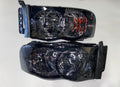 02-05 DODGE RAM 1500 03-05 RAM 2500 3500 SMOKE LENS HEADLIGHTS REPLACEMENT FOR 02-05 RAM