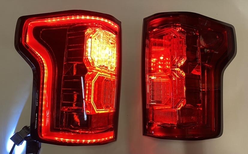 15-17 FORD F-150 LED REAR RBP BRAND TAILLIGHTS RED (LOOSE REFLECTOR LEFT)
