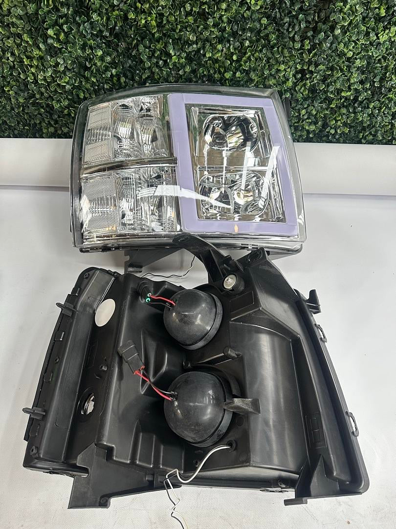 07-13 1500 AND HD MODELS CHEVY SILVERADO LED CHROME CLEAR G5 WITH BULBS (COPY)