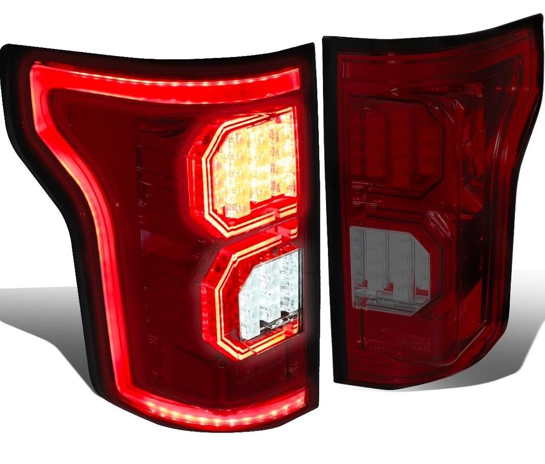 15-17 FORD F-150 TAILLIGHTS LED RED SMOKED