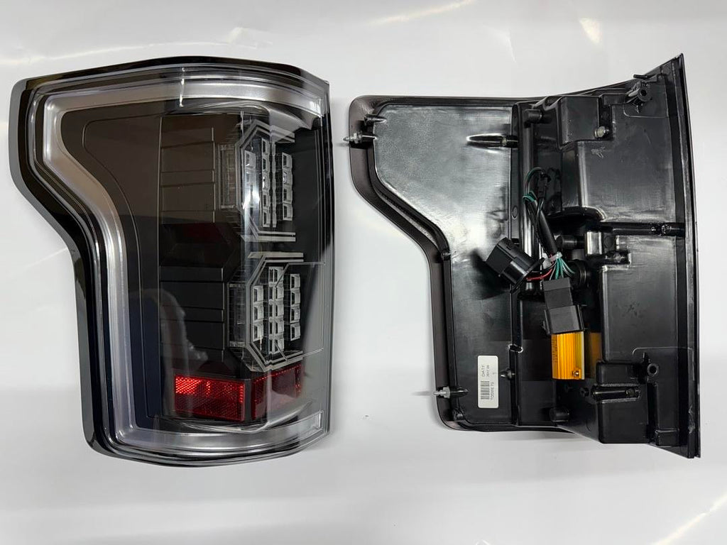 15-17 FORD F150 BLACK CLEAR LED 3D TAILLIGHTS