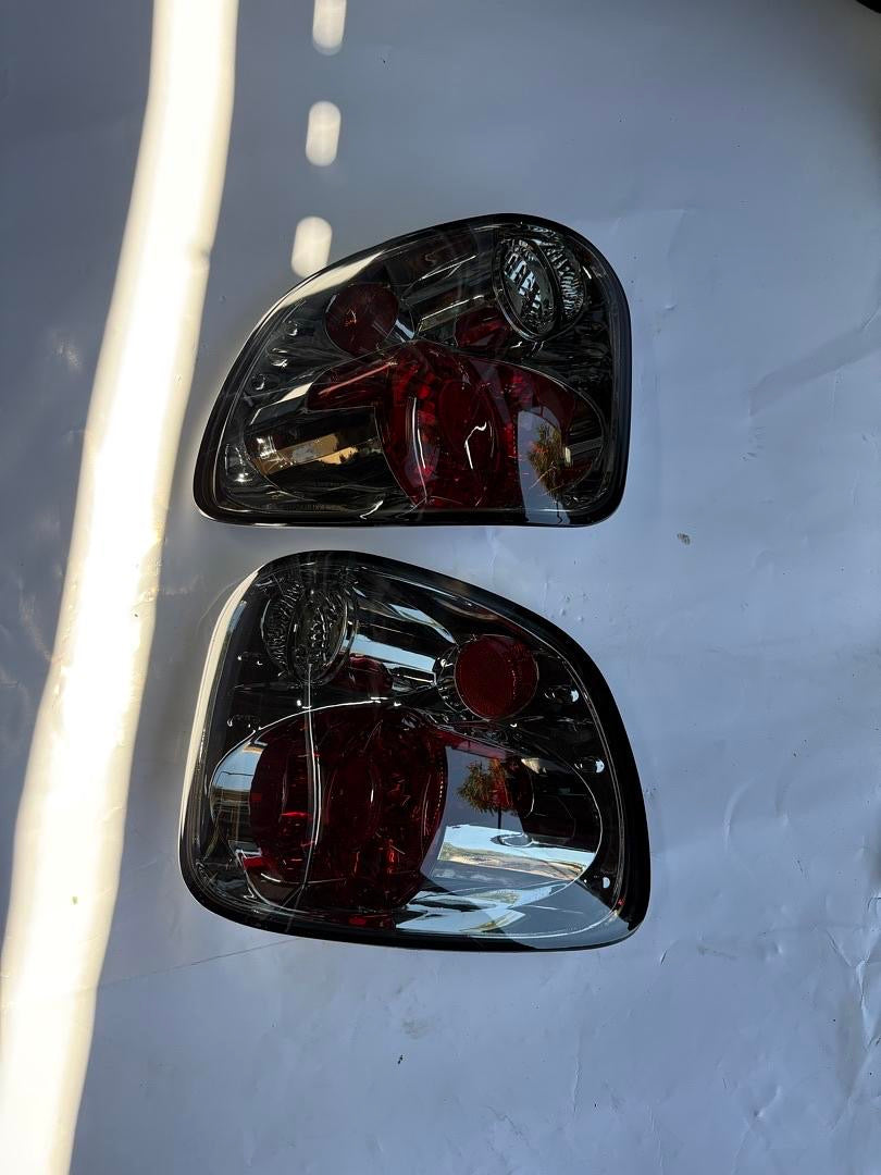 97-00 FOR FORD F-150 FLARESIDE SMOKE REAR TAIL LIGHTS PAIR
