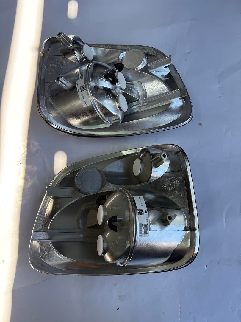 97-00 FOR FORD F-150 FLARESIDE SMOKE REAR TAIL LIGHTS PAIR