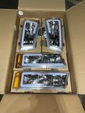 CHEVY SILVERADO / AVALANCHE LED HEADLIGHTS FOR 2003 TO 2006 chrome amber 4pcs