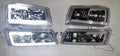 03-06 CHEVY SILVERADO LED CHROME HOUSING CLEAR HEADLIGHTS