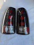 99-02 CHEVY SILVERADO 1500 / GMC SIERRA BLACK HOUSING TAILLIGHTS