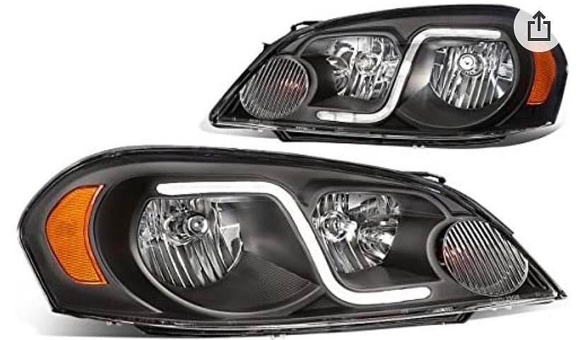 06-13 CHEVY IMPALA BLACK AMBER LED RUNNING LIGHT STRIP