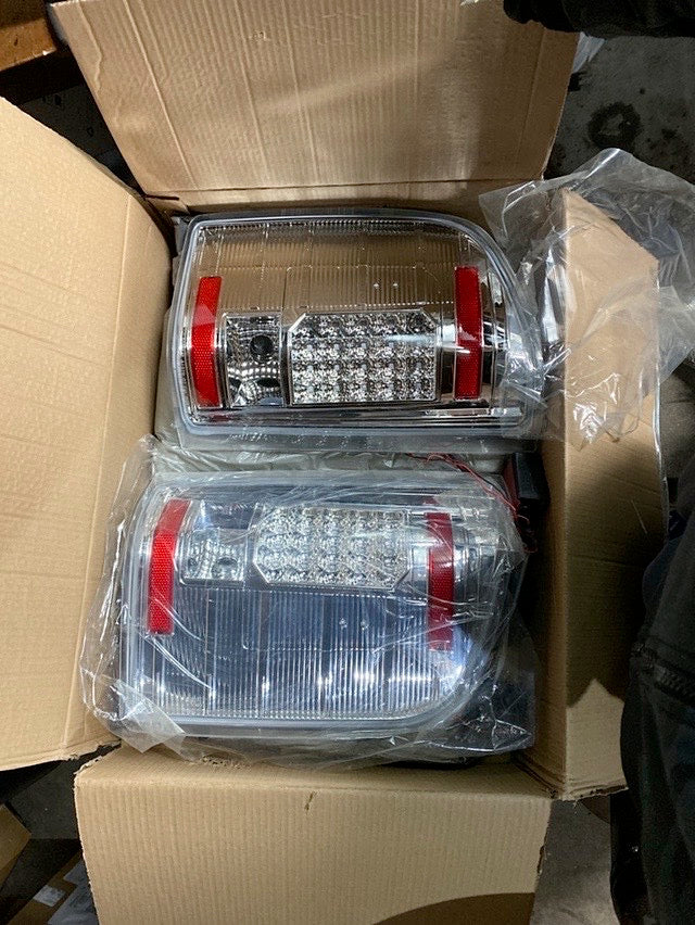 07-13 CHEVY SILVERADO 1500 CHROME CLEAR LED TAILLIGHTS