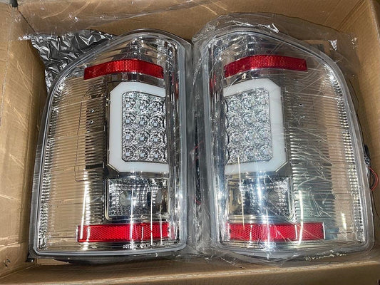 07-13 CHEVY SILVERADO CHROME CLEAR 3D LED TAILLIGHTS
