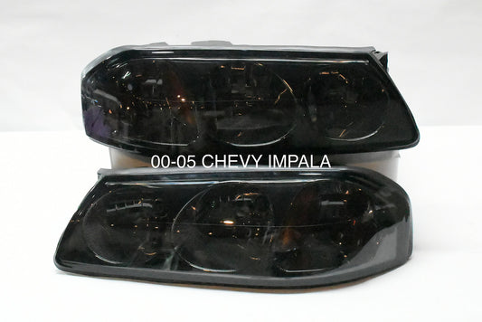 00-05 CHEVY IMPALA SMOKED LENS AMBER HEADLIGHTS