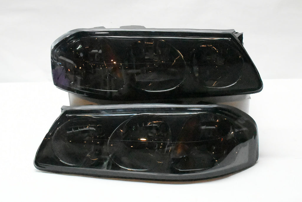 00-05 CHEVY IMPALA SMOKED LENS AMBER HEADLIGHTS
