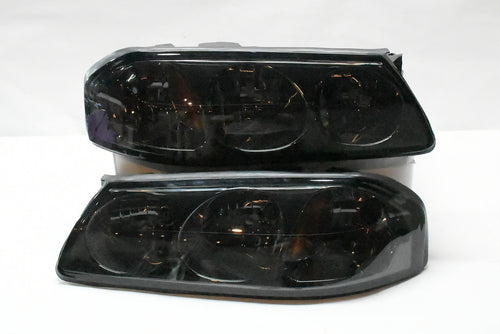 00-05 CHEVY IMPALA SMOKED LENS AMBER HEADLIGHTS