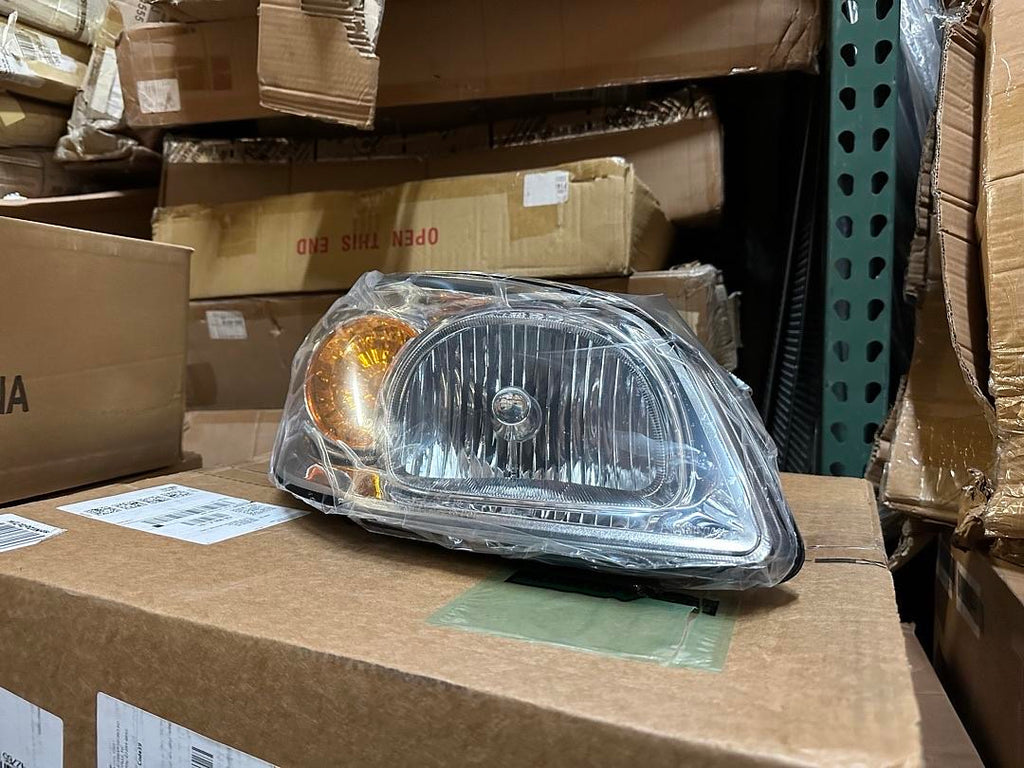 05-10 CHEVY COBALT PONTIAC G5 PURSUIT HEADLIGHTS - CHROME HOUSING CLEAR CORNER