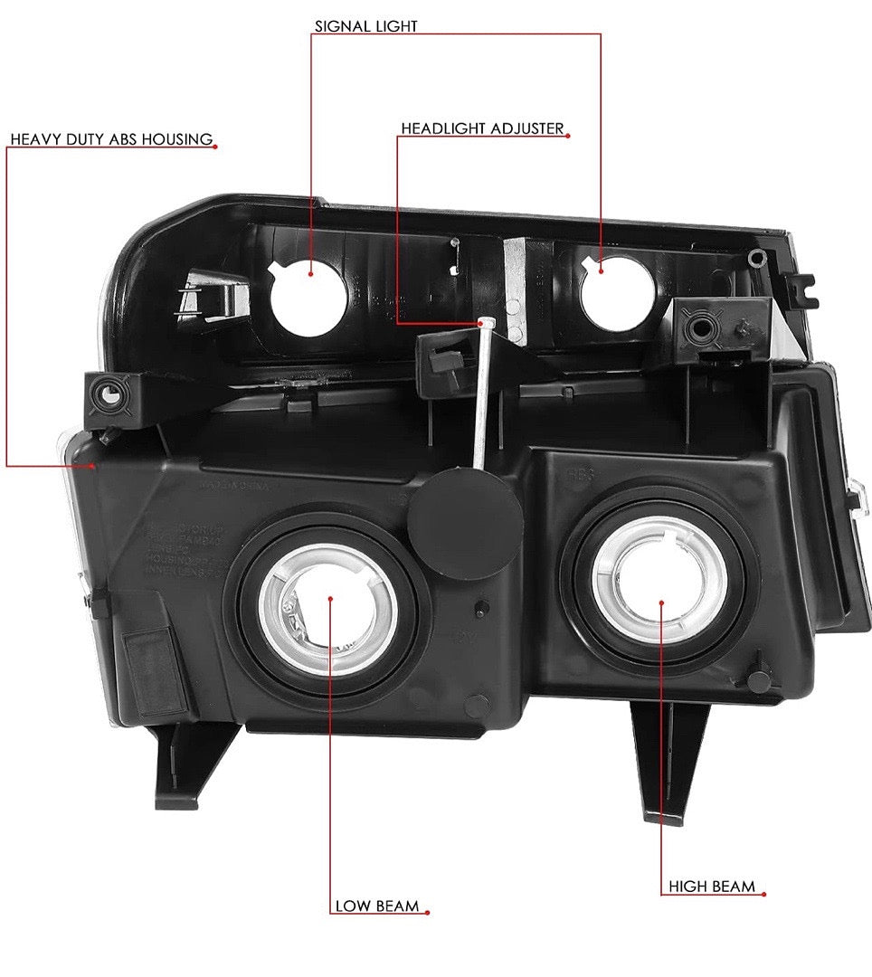 04-12 CHEVY COLORADO 4pcs chrome clear headlights