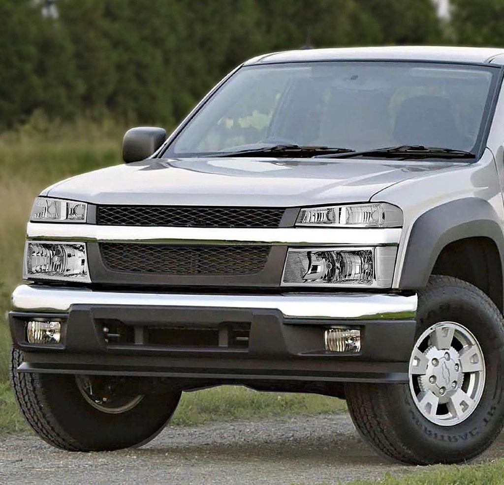04-12 CHEVY COLORADO 4pcs chrome clear headlights