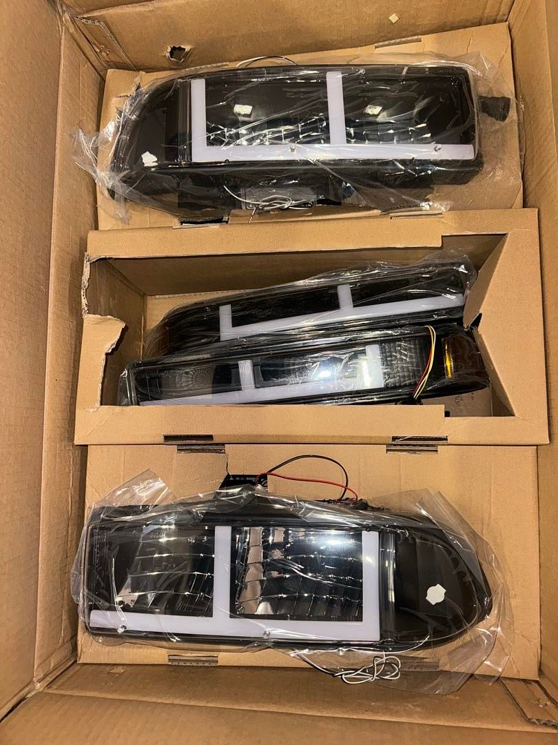 98-04 CHEVY S10 HEADLIGHTS led drl black housing
