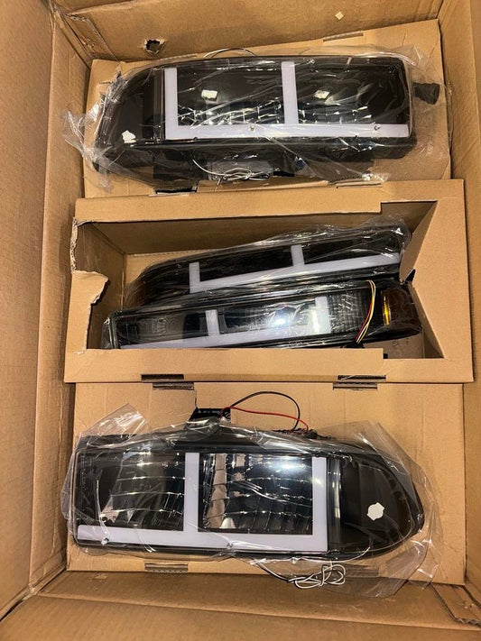 98-04 CHEVY S10 HEADLIGHTS led drl black housing