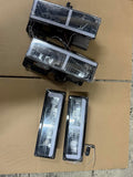 F STYLE LED DRL HEADLIGHT+SIGNAL LAMPS SET COMPATIBLE WITH 92-99 CHEVY GMC C/K 1500 2500 SUBURBAN YUKON,BLACK