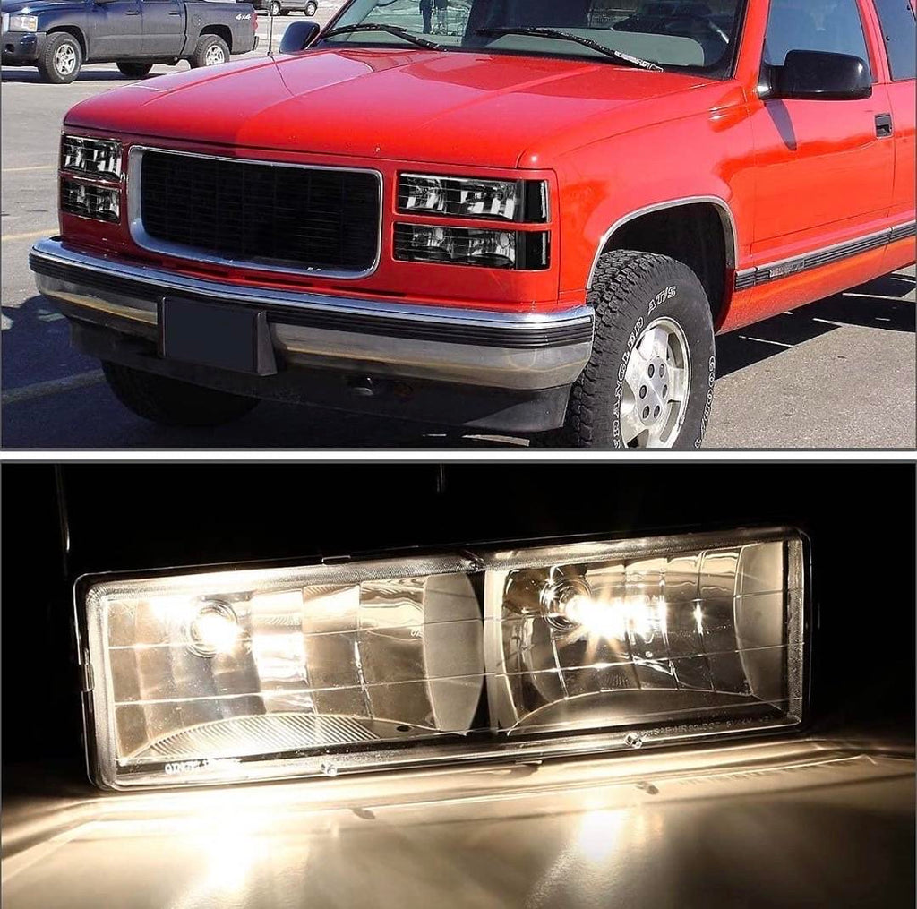 NEW 94-98 GMC C/K 1500 2500 3500 94-99 GMC YUKON 8PCS HEADLIGHTS COMPLETE SET