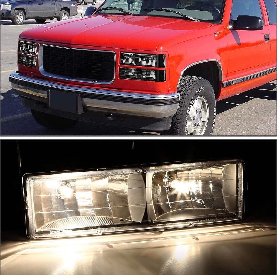 NEW 94-98 GMC C/K 1500 2500 3500 94-99 GMC YUKON 8PCS HEADLIGHTS COMPLETE SET