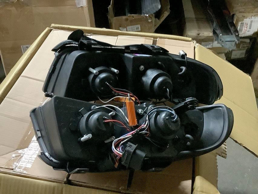 96-01 AUDI A4 QUATTRO LED DRL PROJECTOR PAIR OF CHROME HEADLIGHTS